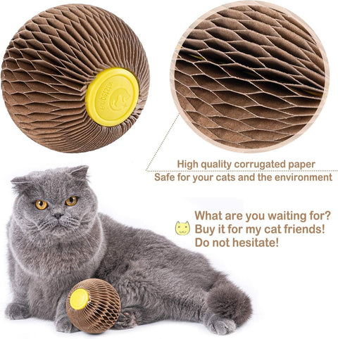 Cats Refillable Scratcher Ball ,Kitty'S Faithful Playmate