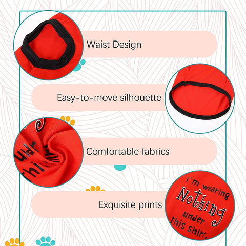 Pet Printed Shirts with Funny Letters , 12 Styles