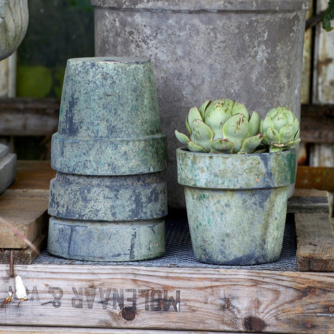 June Black Patinated Terracotta Pot