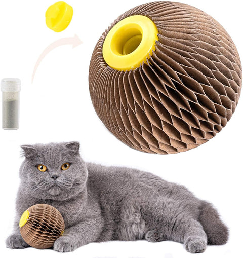 Cats Refillable Scratcher Ball ,Kitty'S Faithful Playmate