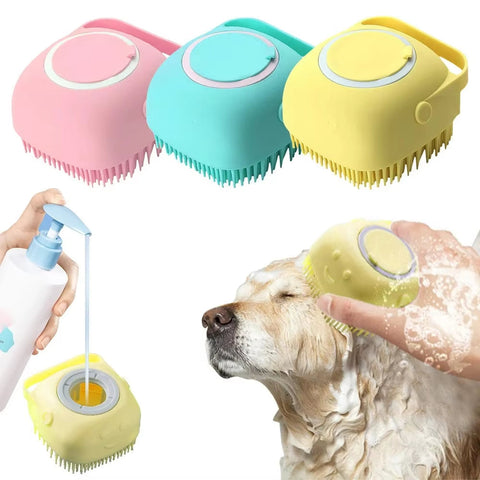 Bathroom Puppy Big Dog Cat Bath Massage Gloves