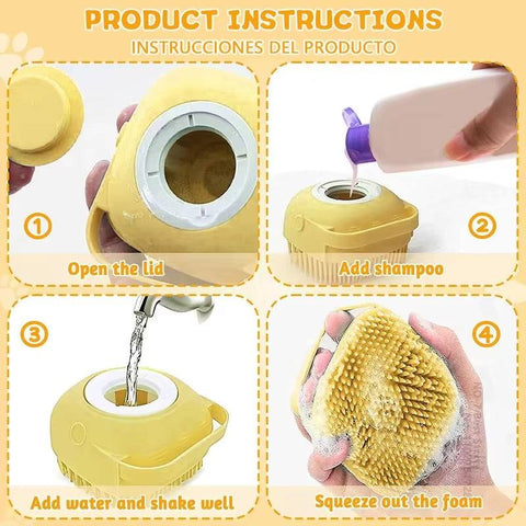 Cateby Luxury Pet Bath Brush Grooming Tool