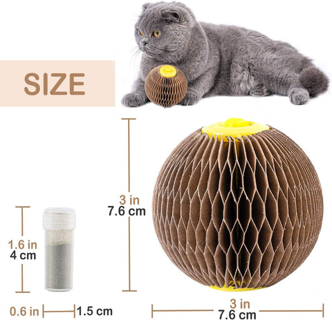 Cats Refillable Scratcher Ball ,Kitty'S Faithful Playmate