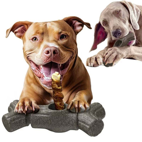 Dog Chewing Bone & Snack Retainer - Durable Toy for Dogs