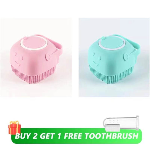 Cateby Luxury Pet Bath Brush Silicone Dog & Cat Grooming Tool
