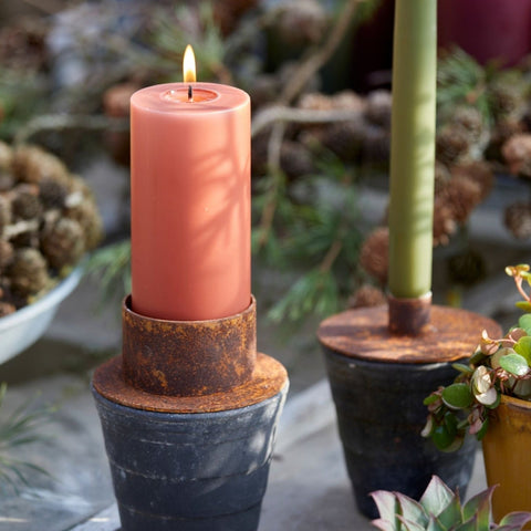 Lucy Rustic Iron Candle Holder