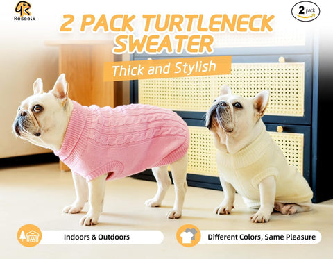 Puppy Sweater for Small Dogs - Warm Winter Clothes Medium