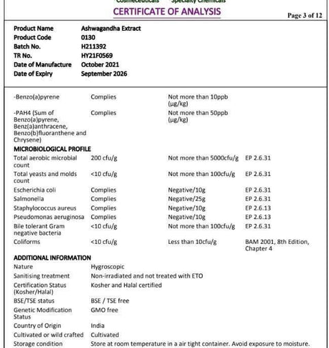 Ashwagandha 600mg contains 7.9% Withanolides with Black pepper