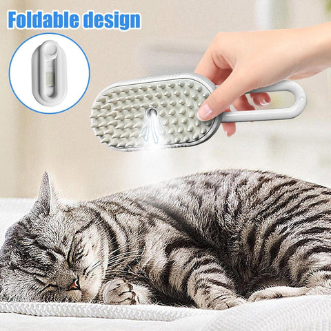 Pet Steam Brush Cat Dog Cleaning Steamy Spray comb