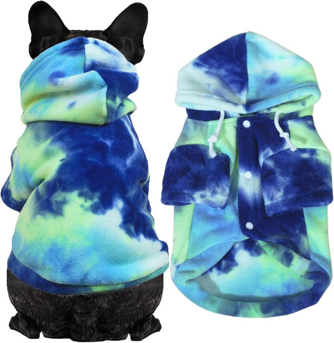 Tie Dye Dog Clothes Hoodie, Pet Winter Coat