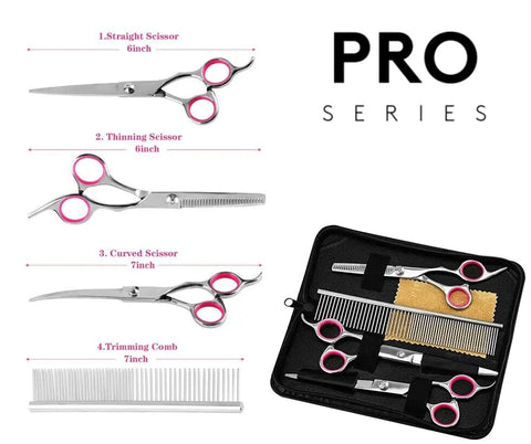 Pet Grooming Scissors Stainless Trimmer Kits