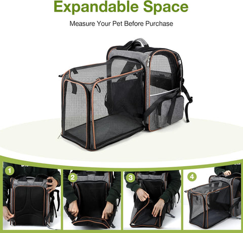 Large Expandable Pet Carrier Backpack
