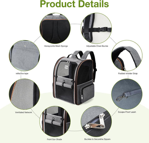 Large Expandable Pet Carrier Backpack