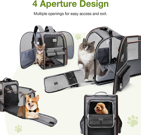 Large Expandable Pet Carrier Backpack