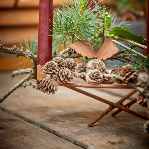 Rustic Iron Candle Holder