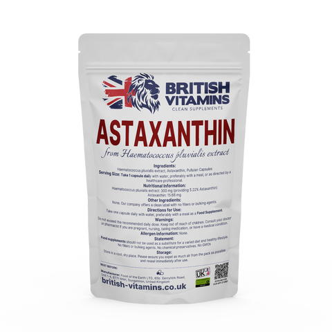 Astaxanthin from Haematococcus pluvialis extract Health & Beauty:Vitamins & Lifestyle Supplements:Vitamins & Minerals British Vitamins 60 Capsules