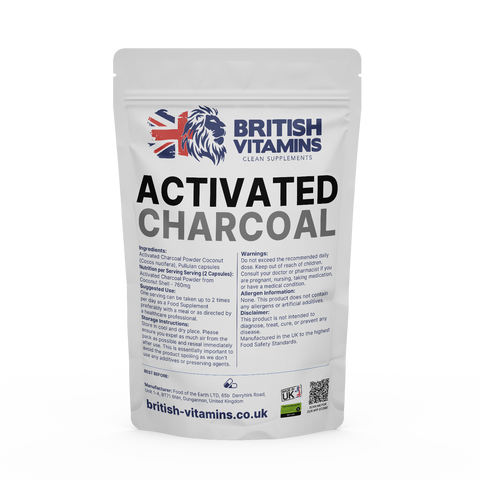 Activated Charcoal 760mg – Coconut Shell Source – Clean-Label Capsules Health & Beauty:Vitamins & Lifestyle Supplements:Vitamins & Minerals British Vitamins 60 Capsules