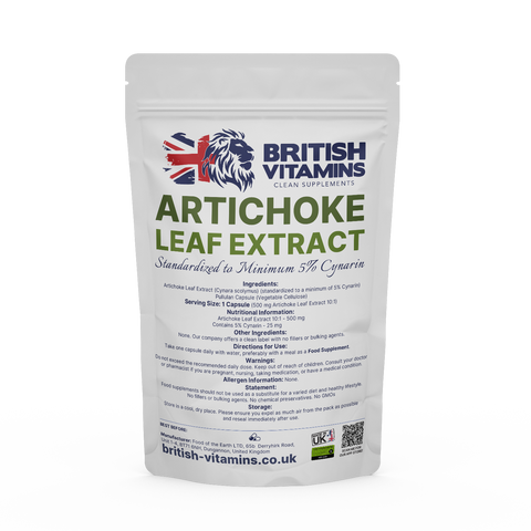 Artichoke Leaf Extract 500mg Health & Beauty:Vitamins & Lifestyle Supplements:Vitamins & Minerals British Vitamins 5 Capsules (Sample)