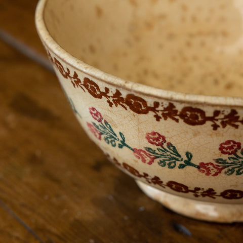 Large Antique Spongeware Bowl