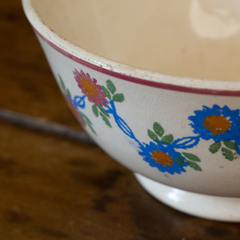 Large Antique Spongeware Bowl