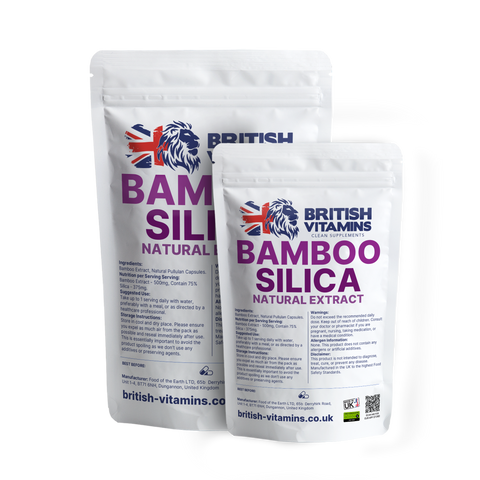 Natural Silica 500mg Capsules Silicon Bamboo Extract