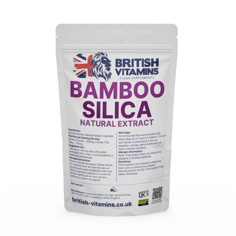 Natural Silica 500mg Capsules Silicon Bamboo Extract Health & Beauty:Vitamins & Lifestyle Supplements:Vitamins & Minerals British Vitamins 30 Capsules