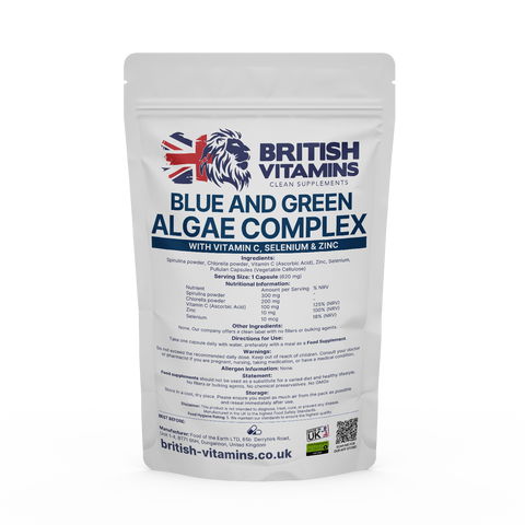 Blue and Green Algae Complex Vitamin C Zinc Selenium Health & Beauty:Vitamins & Lifestyle Supplements:Vitamins & Minerals British Vitamins 5 Capsules (Sample)