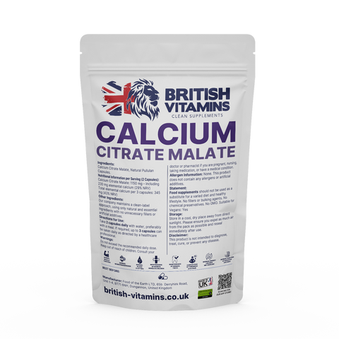 Calcium Citrate Malate British Vitamins 60 Capsules