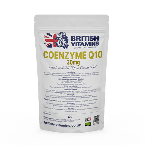 Co Enzyme Q10 Ubiquinone 30mg Health & Beauty:Vitamins & Lifestyle Supplements:Vitamins & Minerals British Vitamins 60 Softgels