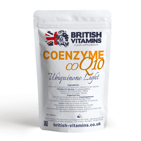 Coenzyme Q10 100mg + MCT Oil – Clean-Label Vegan Capsules Health & Beauty:Vitamins & Lifestyle Supplements:Vitamins & Minerals British Vitamins 5 Capsules