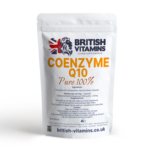 Co Enzyme Q10 Ubiquinone - 100% Clean Health & Beauty:Vitamins & Lifestyle Supplements:Vitamins & Minerals British Vitamins 60 Capsules