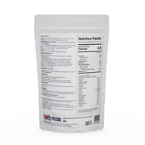 Collagen & Biotin Complex, Biotin, Vitamin C,Hyaluronic Acid, Zinc