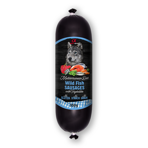 Mediterranean Diet Wild Fish Complete Wet Sausage with Vegetables for Adult Dogs (150g & 350g)