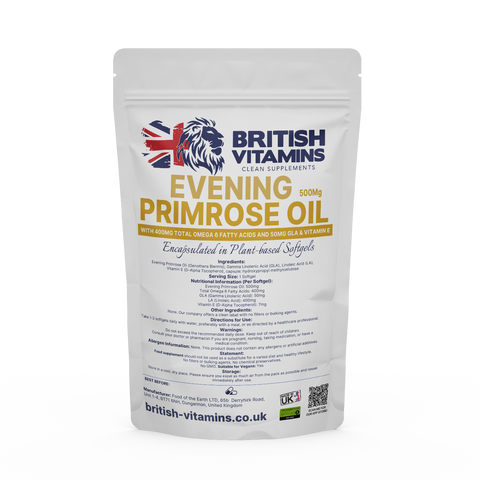 Evening Primrose Oil 500mg Health & Beauty:Vitamins & Lifestyle Supplements:Sports Supplements:Protein Shakes & Bodybuilding British Vitamins 5 Capsules ( Sample )