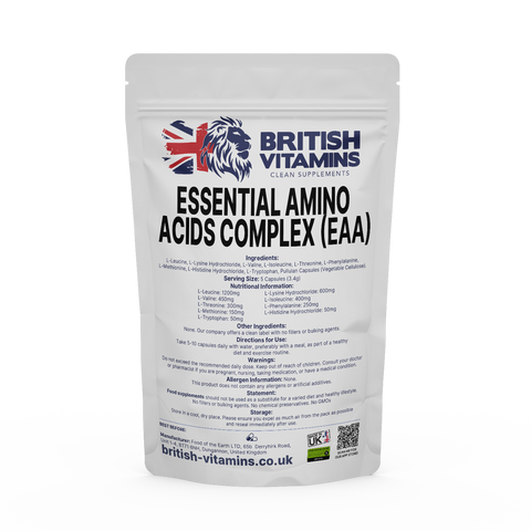 Essential Amino Acids (EAA) Health & Beauty:Vitamins & Lifestyle Supplements:Vitamins & Minerals British Vitamins 120 Capsules
