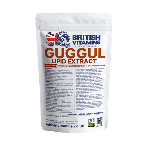 Guggul Lipid Extract – 500mg British Vitamins 60 Capsules
