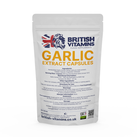 Garlic Extract Capsules Health & Beauty:Vitamins & Lifestyle Supplements:Vitamins & Minerals British Vitamins 5 Capsules (Sample)