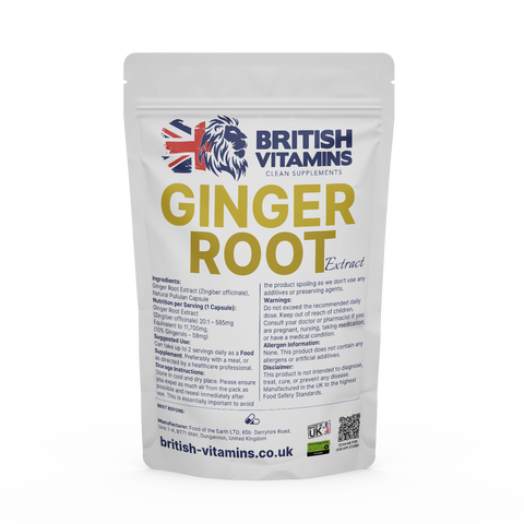 Ginger root Extract Health & Beauty:Vitamins & Lifestyle Supplements:Vitamins & Minerals British Vitamins 60 Capsules