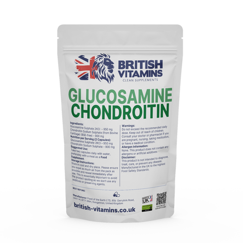 Glucosamine Chondroitin Health & Beauty:Vitamins & Lifestyle Supplements:Vitamins & Minerals British Vitamins 5 Capsules (sample)