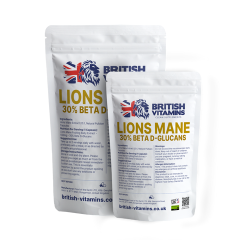 Lions Mane 30% Beta Glucans 550mg