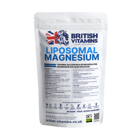 Liposomal Magnesium Health & Beauty:Vitamins & Lifestyle Supplements:Vitamins & Minerals British Vitamins 5 Capsules (Sample)