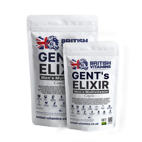 Gent’s ELIXIR – Men’s Multivitamin Complex with Live Cultures 50 Billion CFU