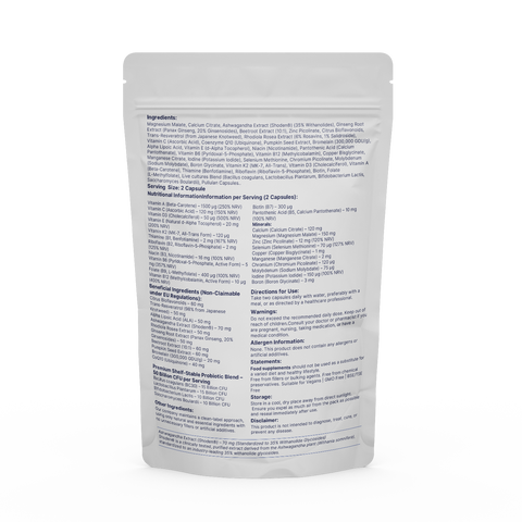 Gent’s ELIXIR – Men’s Multivitamin Complex with Live Cultures 50 Billion CFU