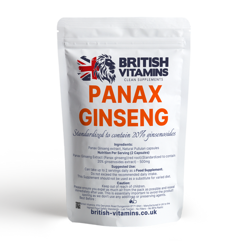 Panax Ginseng Health & Beauty:Vitamins & Lifestyle Supplements:Sports Supplements:Protein Shakes & Bodybuilding British Vitamins 60 Capsules