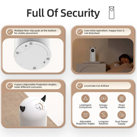 Interactive Smart LED Laser Cat Toy Automatic Pet Teaser