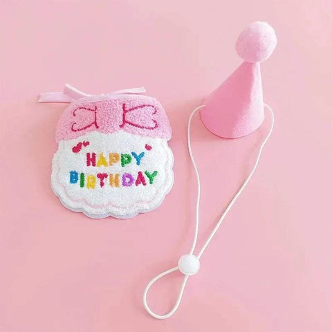 Adorable Dog & Cat Birthday Hat & Bandana Set