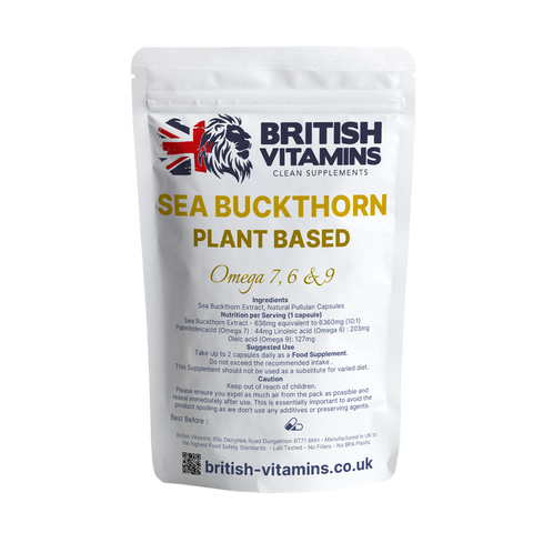 Sea Buckthorn Extract 636mg – Plant-Based Source of Omega 3, 6, 7 & 9 – Natural Botanical Supplement Health & Beauty:Vitamins & Lifestyle Supplements:Vitamins & Minerals British Vitamins 60 Capsules