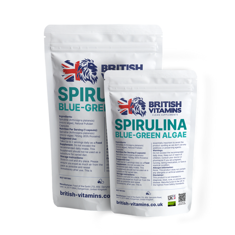 Spirulina extract Organic 765mg 65% Proteins Vegan Capsules