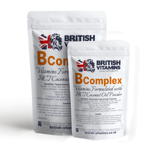 B Complex with MCT Oil – Food Supplement Health & Beauty:Vitamins & Lifestyle Supplements:Vitamins & Minerals British Vitamins 5 Capsules ( Sample )