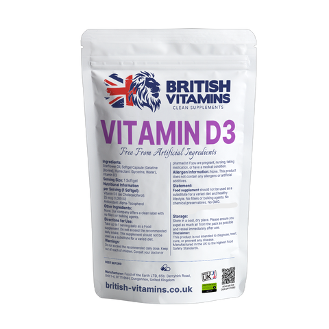 Vitamin D3 1000iu Softgels Buy 1 get 1 Free Food Supplement British Vitamins 120 Capsules